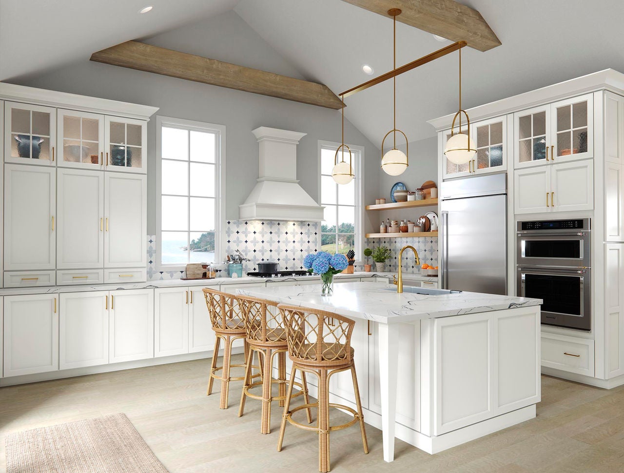Bright white kitchen