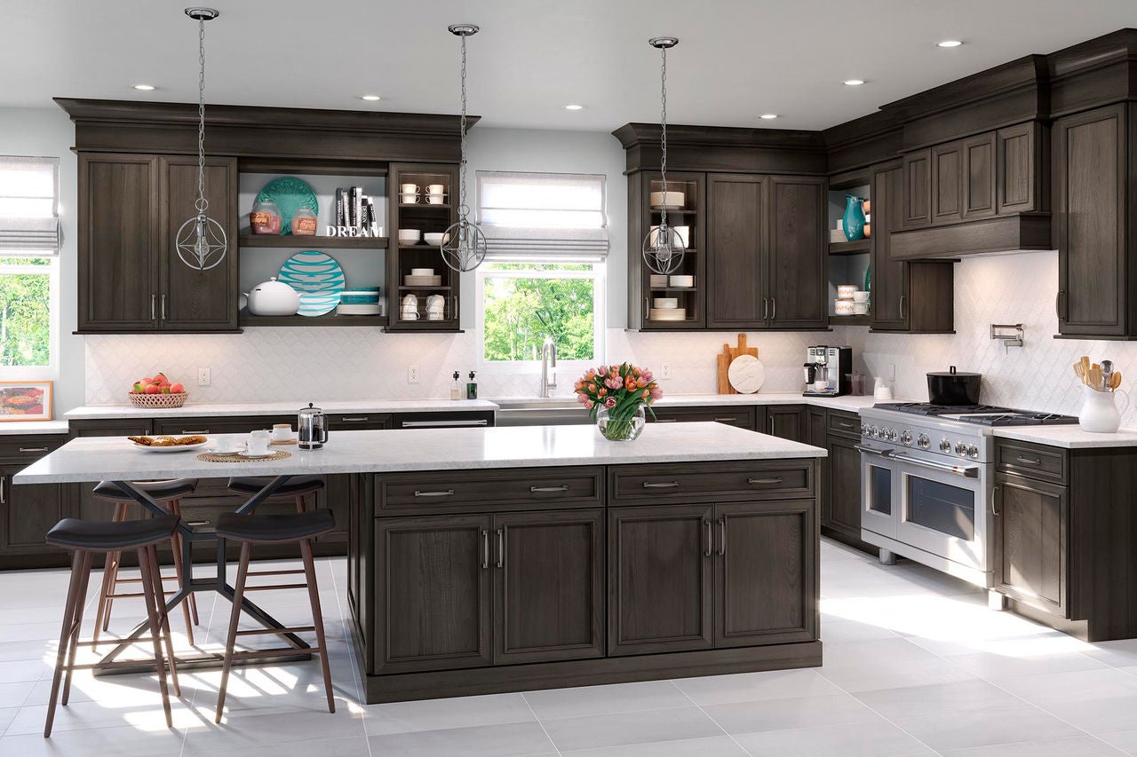 Maple slate kitchen cabinets